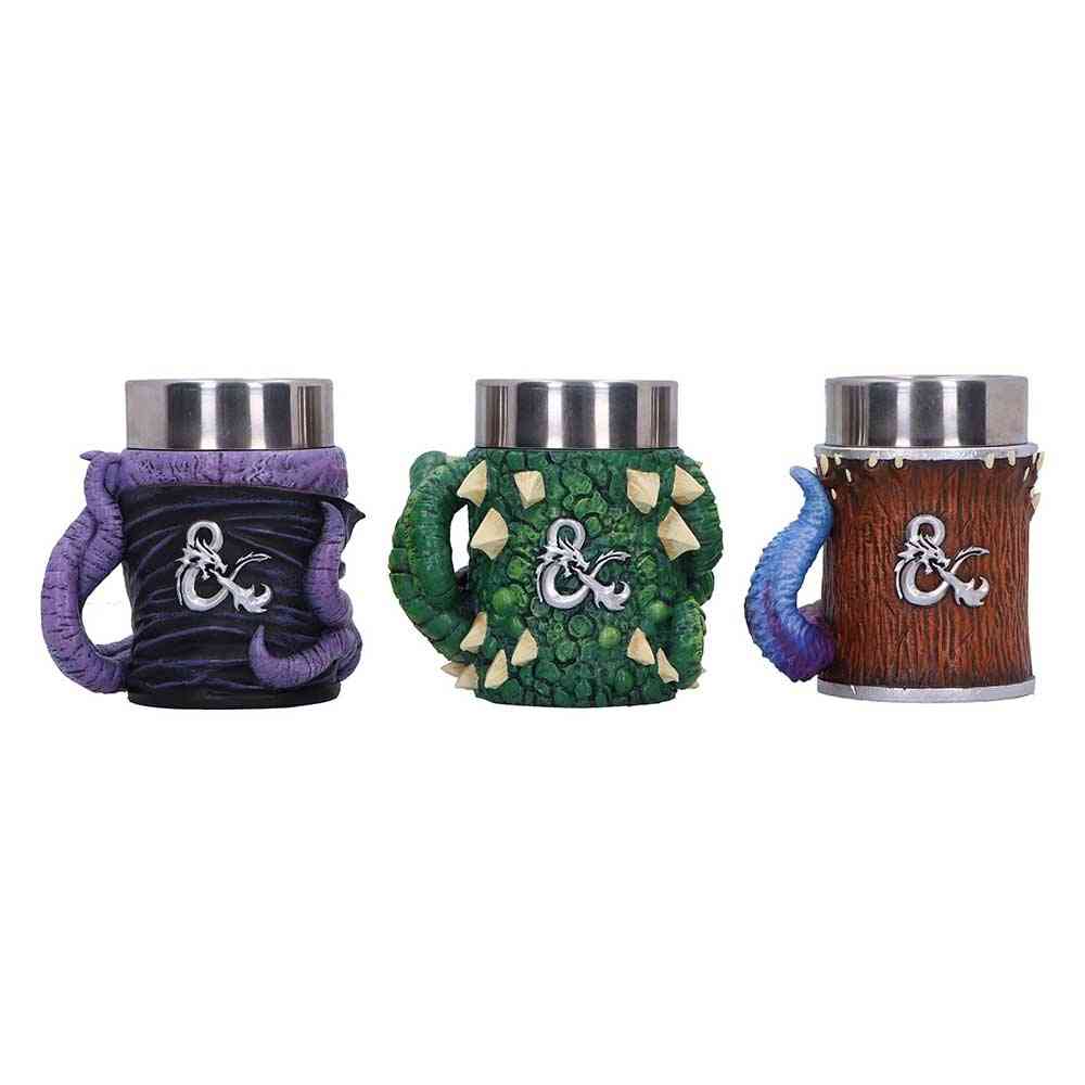 Nemesis Now Dungeons & Dragons - Mini Monster Tiny Tankards (Set of 3) Tankard - Multicolours